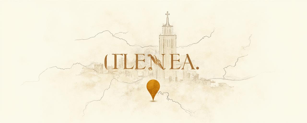 Mappa stilizzata della zona di Siena, Toscana, che punta alla sede di Duna Chiara.